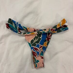 Fox Multicolor Floral Bikini Bottom - Teal, Blue, Pink, Mustard, Burgundy